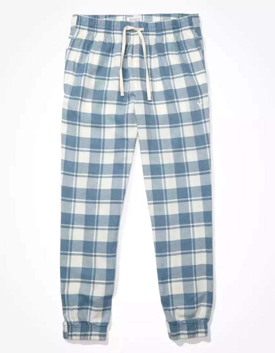 Loungewear American Eagle AE Flannel Joggers Blanche Homme | EIM-81875329